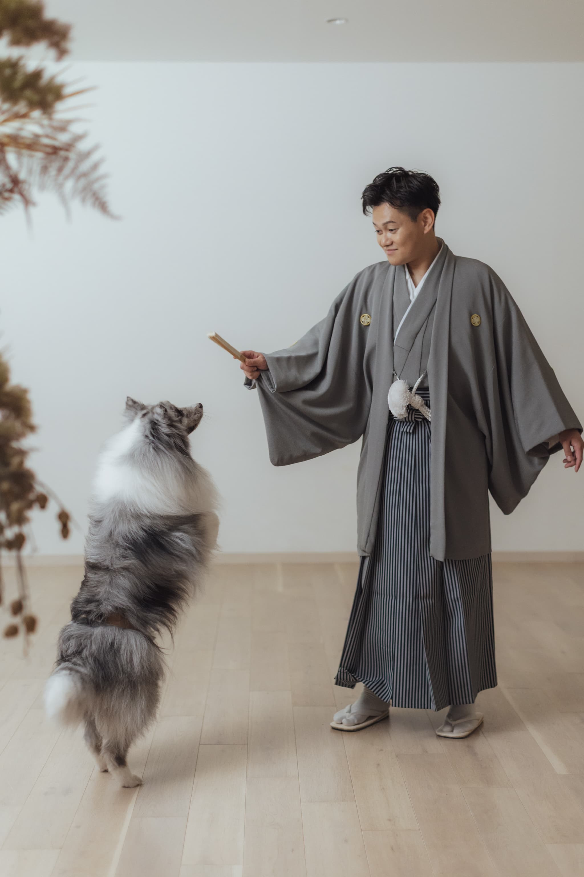 愛犬も主役！の和装フォトウェディング